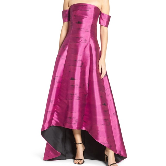 Sachin + Babi Dresses & Skirts - Sachin + Babi Noir Off the Shoulder High/Low Gown